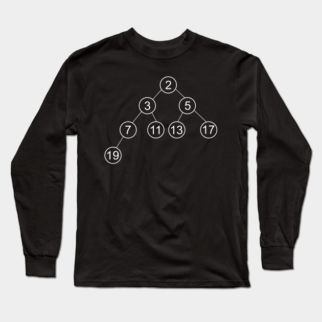 Binary Tree - Min Heap Coding Long Sleeve T-Shirt by teesbyfifi